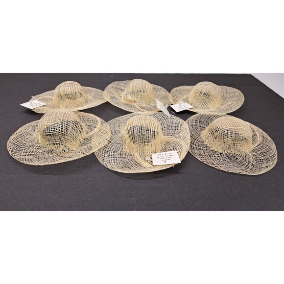 Vintage Doll Hats Lace Craft Accessories Crochet Lot Of 10 White Tan New Sinamay - Picture 4 of 7